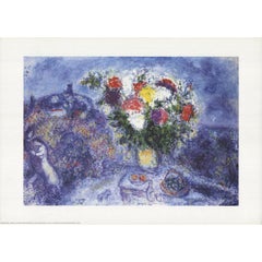 Marc Chagall 'Flowers' 1995- Offset Lithograph