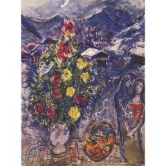 Marc Chagall 'Fruits and Flowers' 1992- Offset Lithograph
