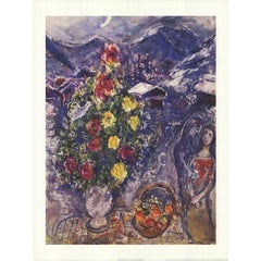 Marc Chagall 'Fruits and Flowers' 1992- Offset Lithograph