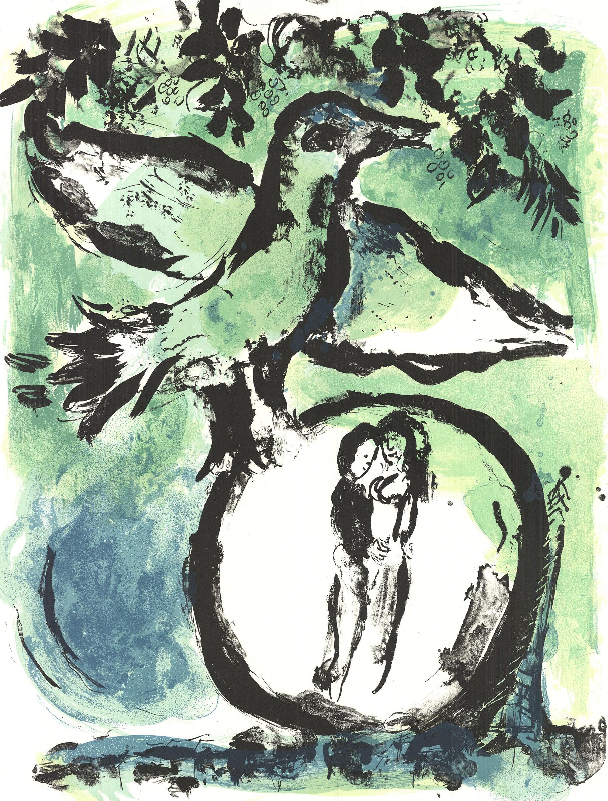 Marc Chagall 'Green Bird Lithograph on Arches' - Lithograph For Sale 1