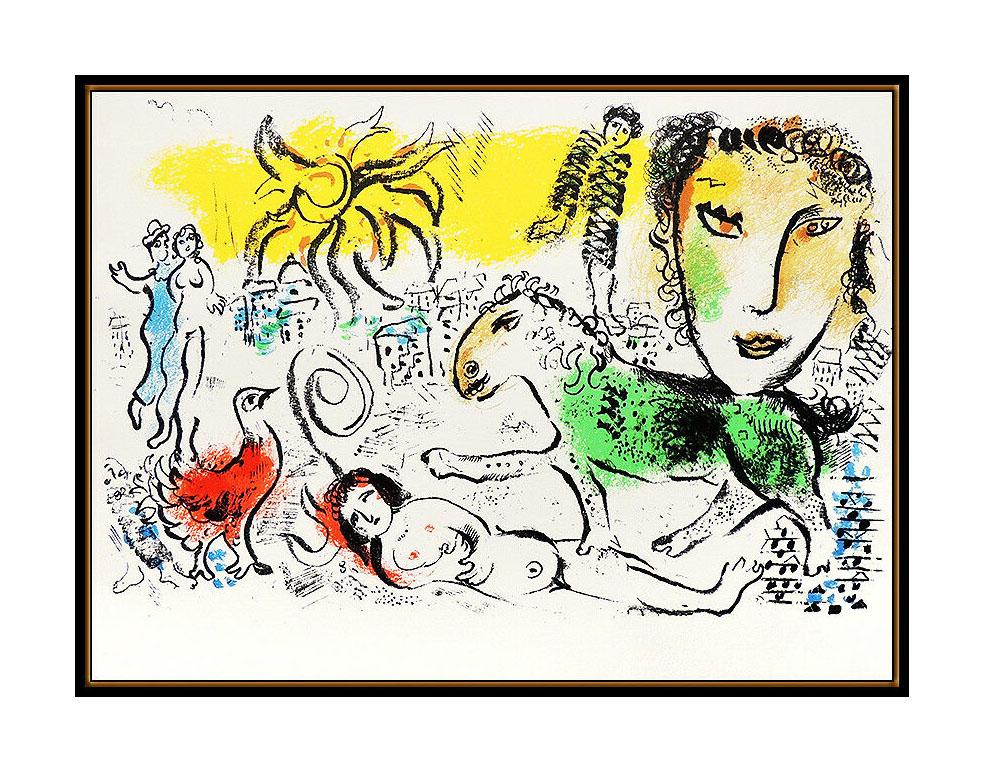 Marc Chagall Homecoming XXE Siecle Color Lithograph Nude Female Modernism Art For Sale 1