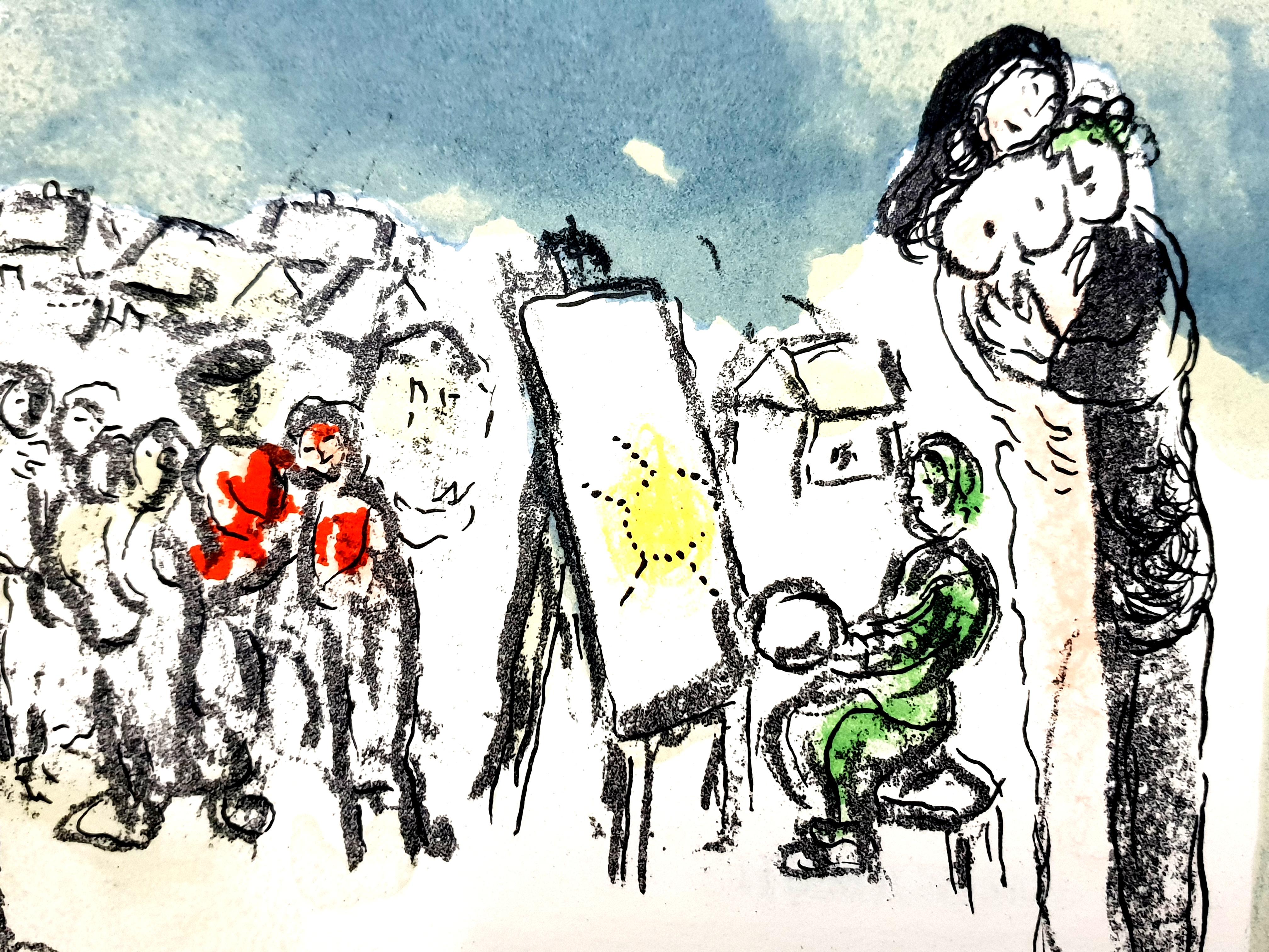 Marc Chagall - Hommage à Julien Cain - Original Lithograph For Sale 1