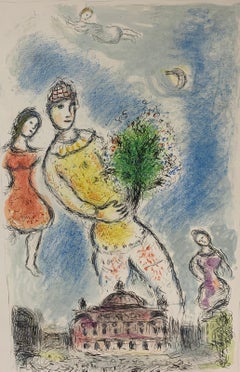 Marc Chagall, "In the Sky of the Opera", original lithograph