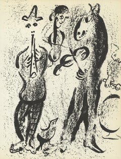Marc Chagall « Itinerant Players » 1957- Lithographie