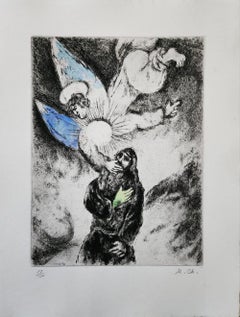 MARC CHAGALL 'JEREMIAH RECEIVED GIFT OF THE PROPHECY - 1956