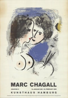 Vintage Marc Chagall 'Kunsthaus Hamburg' 1966-