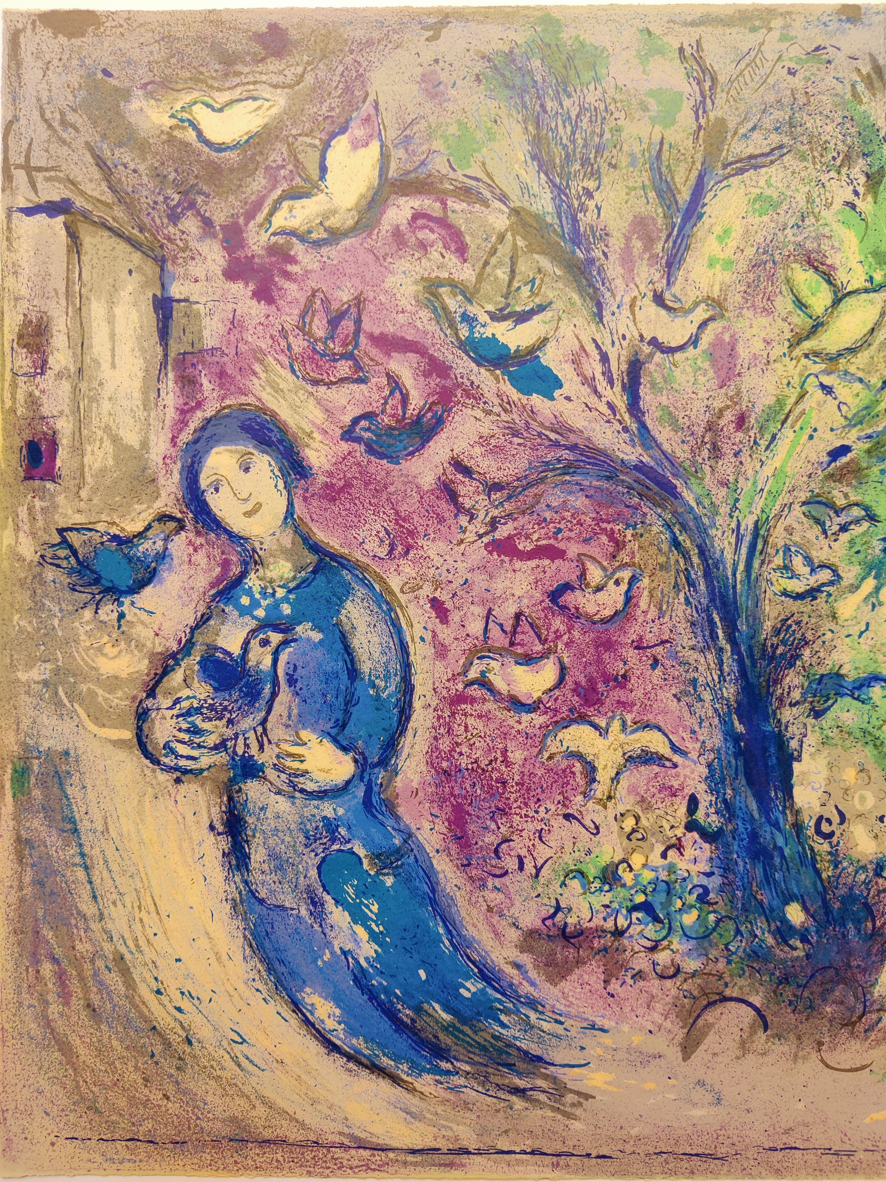 Marc Chagall -- La Chasse aux Oiseaux (Die Vogeljagd), aus Daphnis et Chloé im Angebot 1