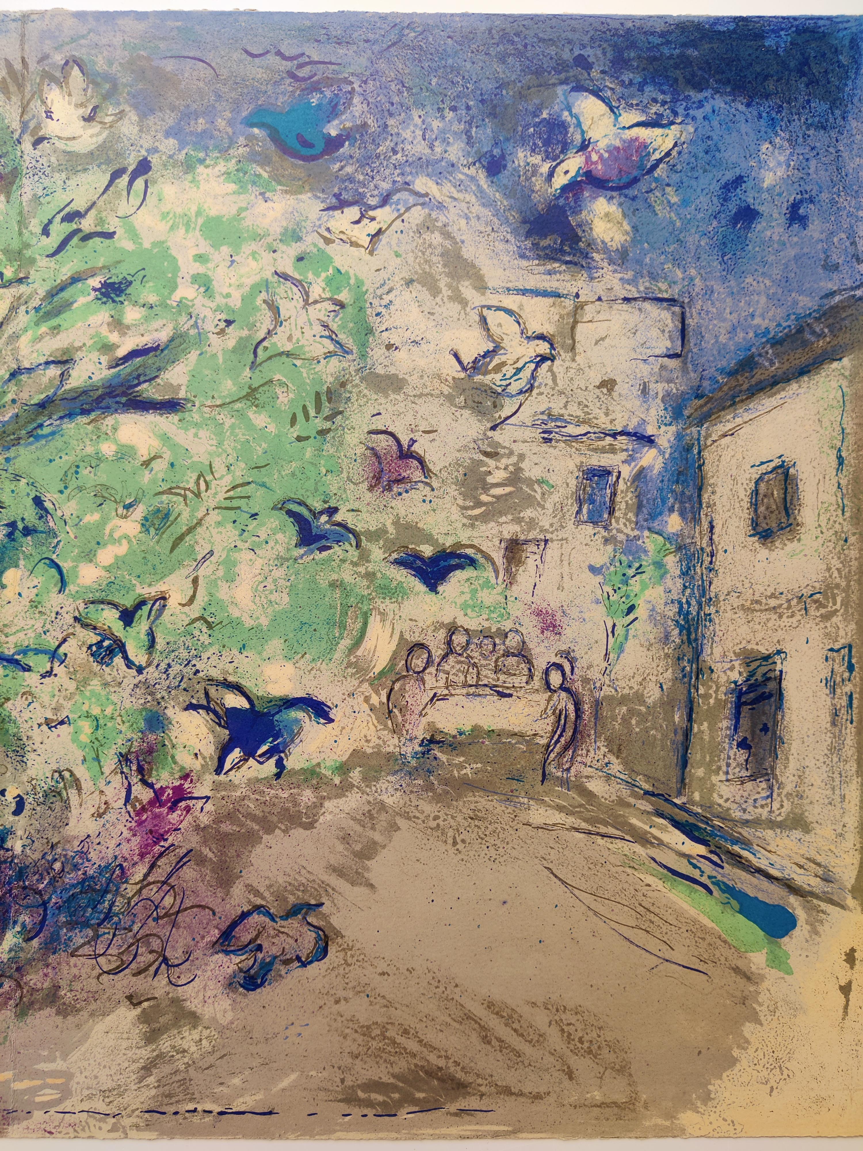 Marc Chagall -- La Chasse aux Oiseaux (Die Vogeljagd), aus Daphnis et Chloé im Angebot 3