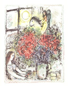 Marc Chagall 'La Chevauchee (The Ride)' 1979 Vintage, Poster