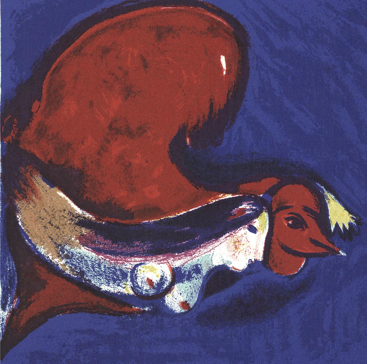 Marc Chagall 'La femme au coq rouge'- Lithograph For Sale 1