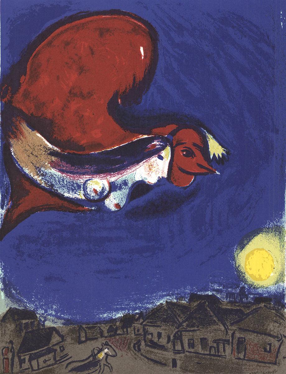 Marc Chagall 'La femme au coq rouge'- Lithograph For Sale 3