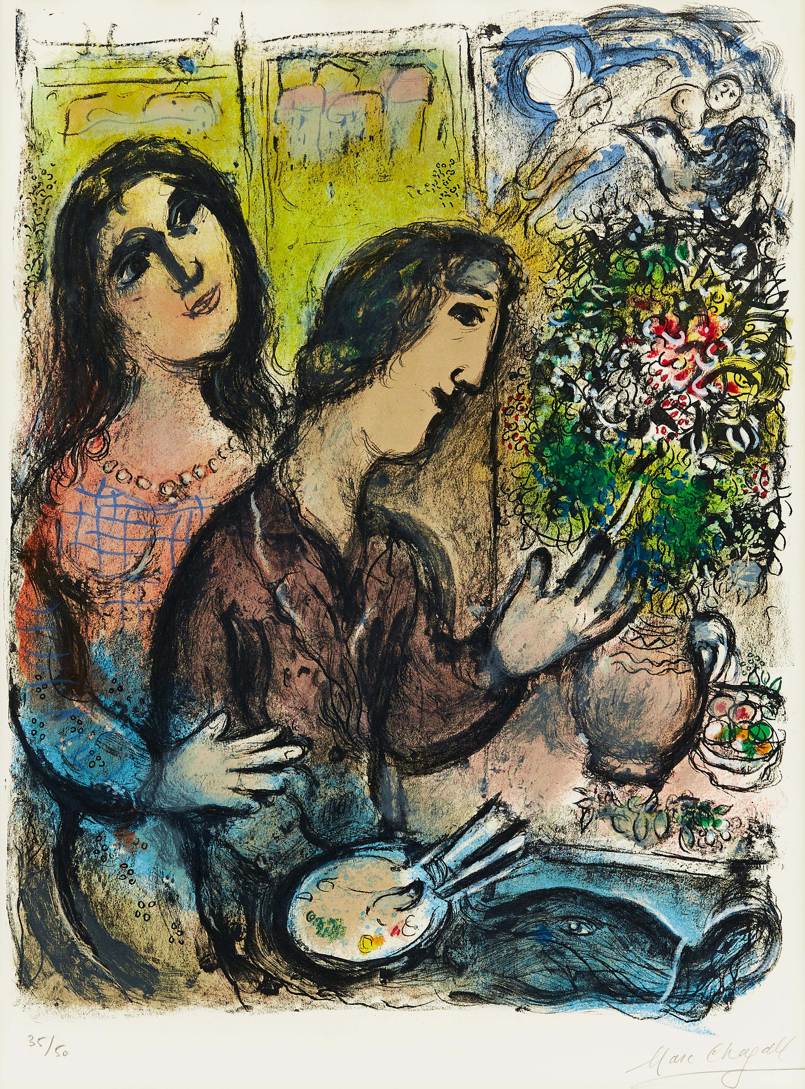 Marc Chagall ”La Femme du Peintre”. For Sale 1