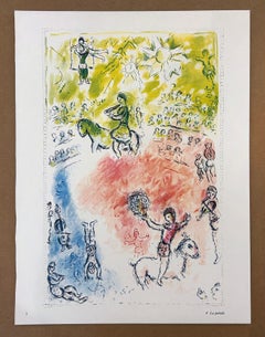 Litografia di Marc Chagall "La Parade" da Derriere le Miroir