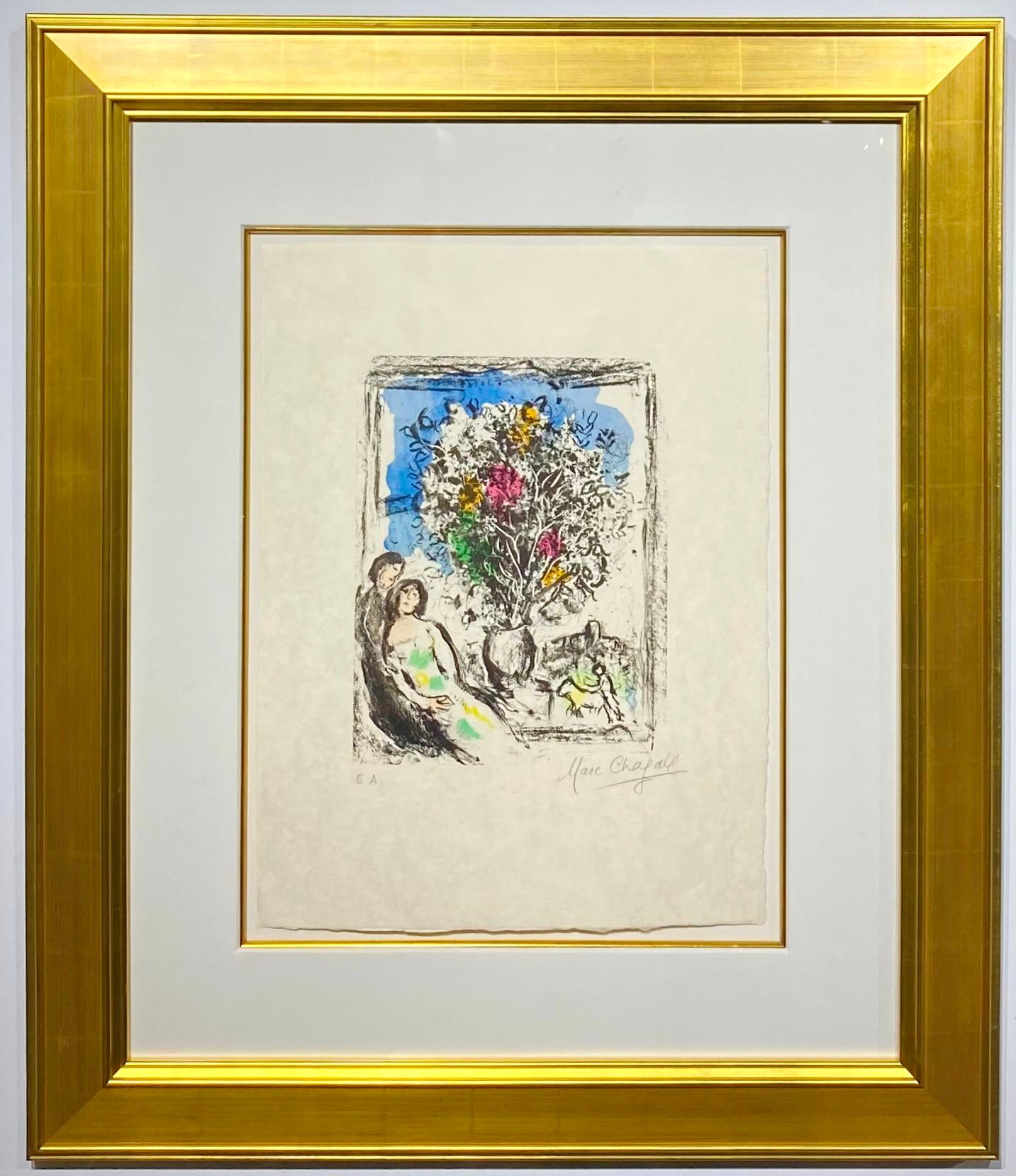 Figurative Print Marc Chagall - MARC CHAGALL  "La petite fenêtre