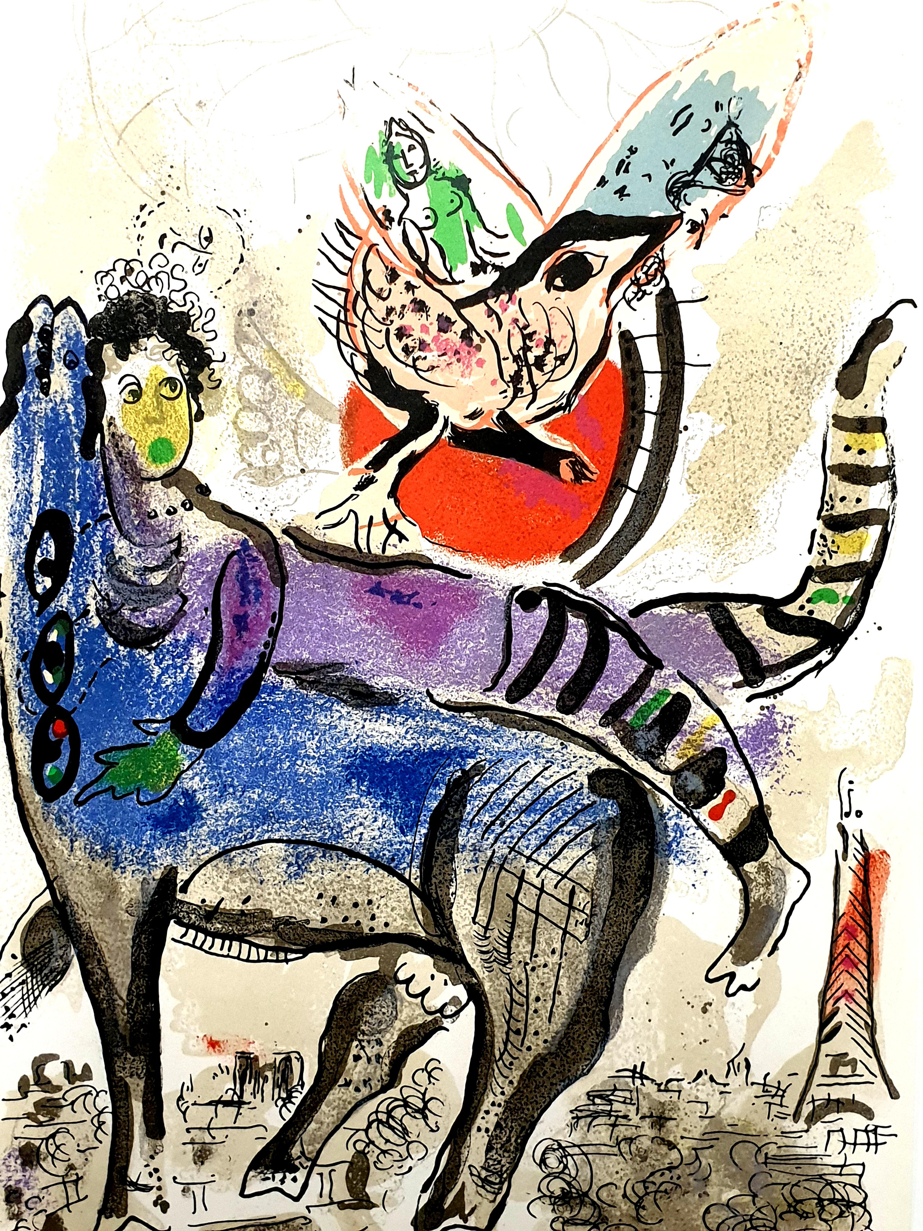 Marc Chagall – La Vache Bleue (Blaue Kuh) – Originallithographie im Angebot 1