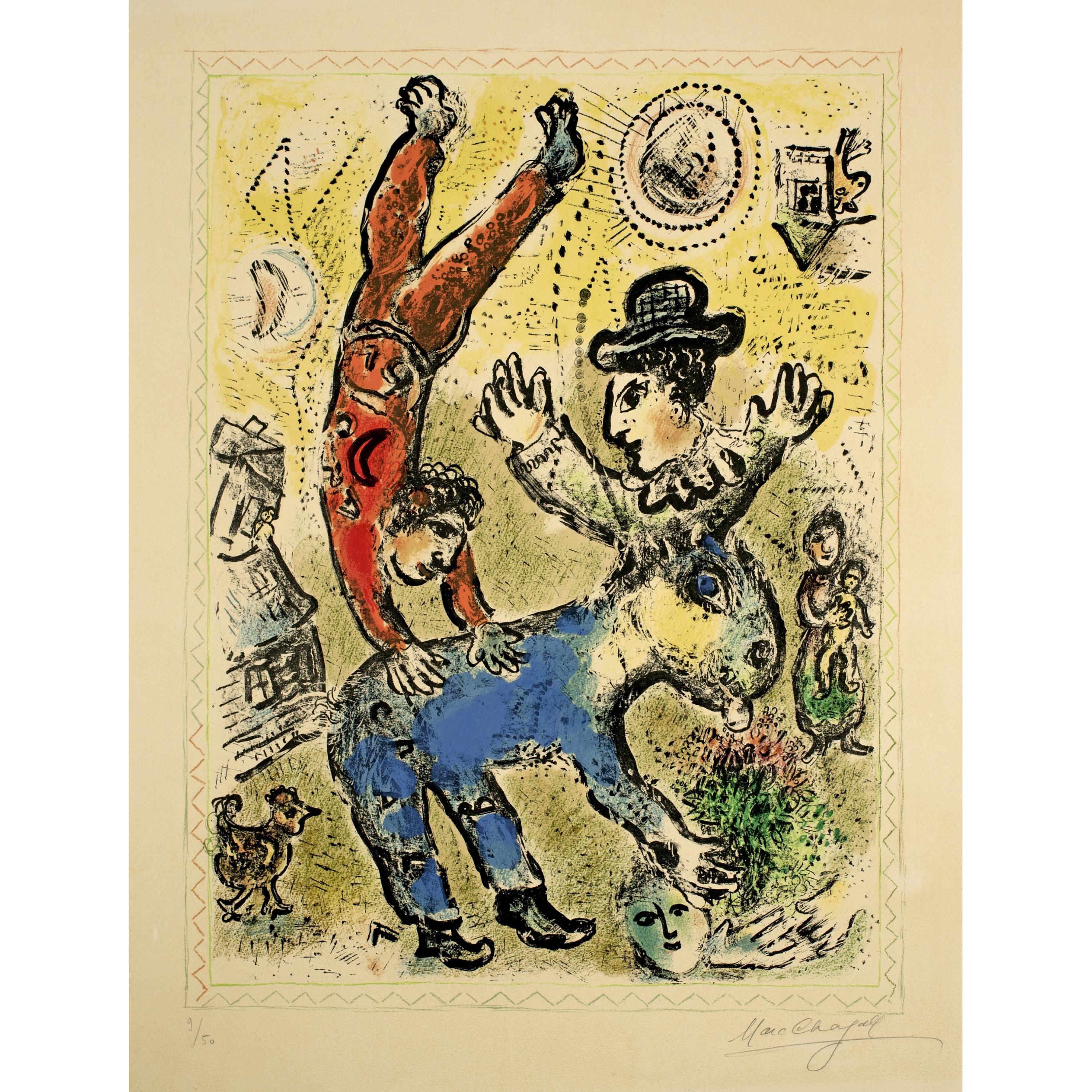  MARC CHAGALL  L'acrobate rouge – Print von Marc Chagall
