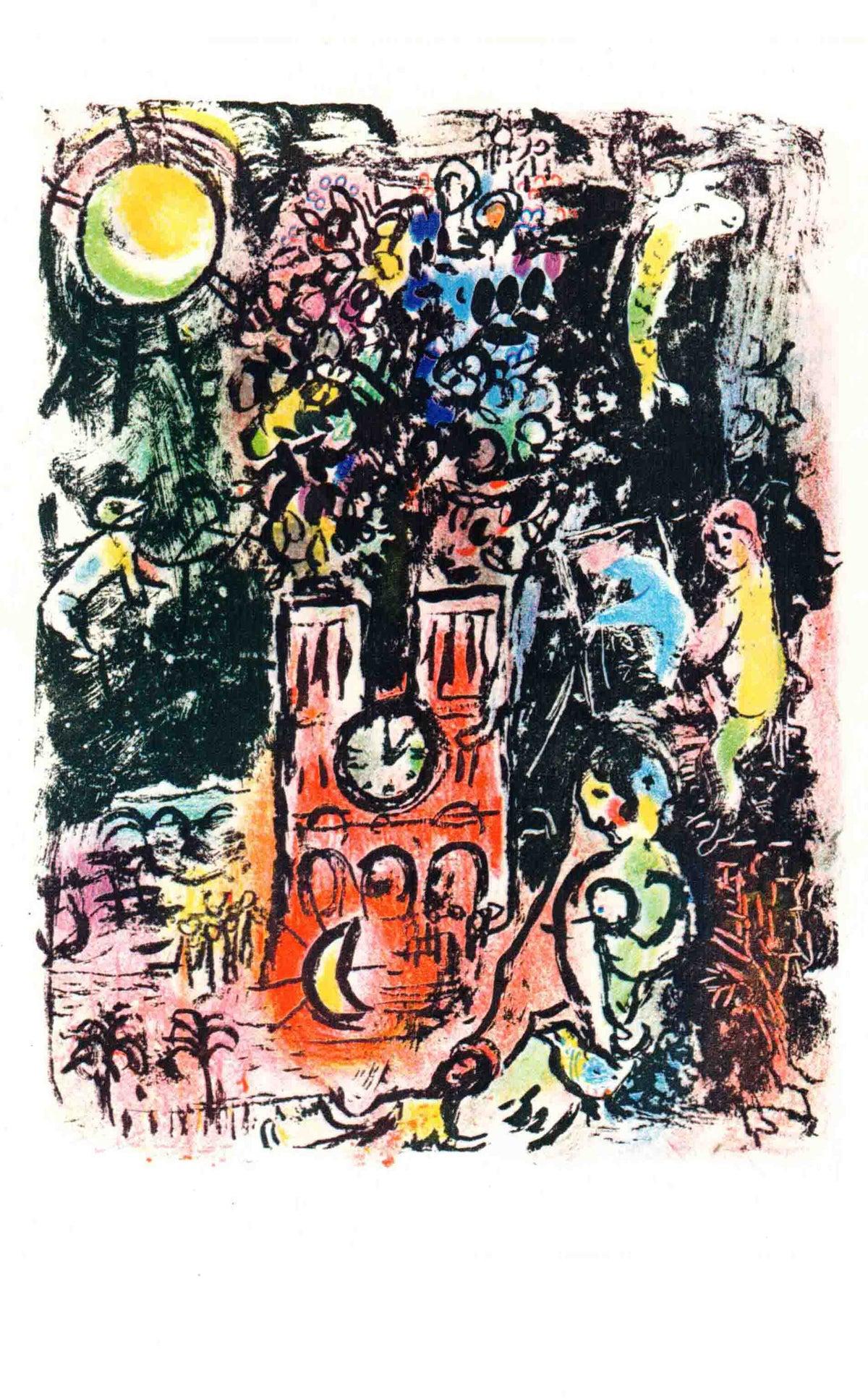 Book page 109 in Chagall Lithographe II (1957-1962).

‘Chagall Lithographe II' Andre Sauret, Paris, 1963. Text in French by Fernand Mourlot. The second of five catalogues surveying Chagall's lithographs. Chagall Lithographe II was published in 1963