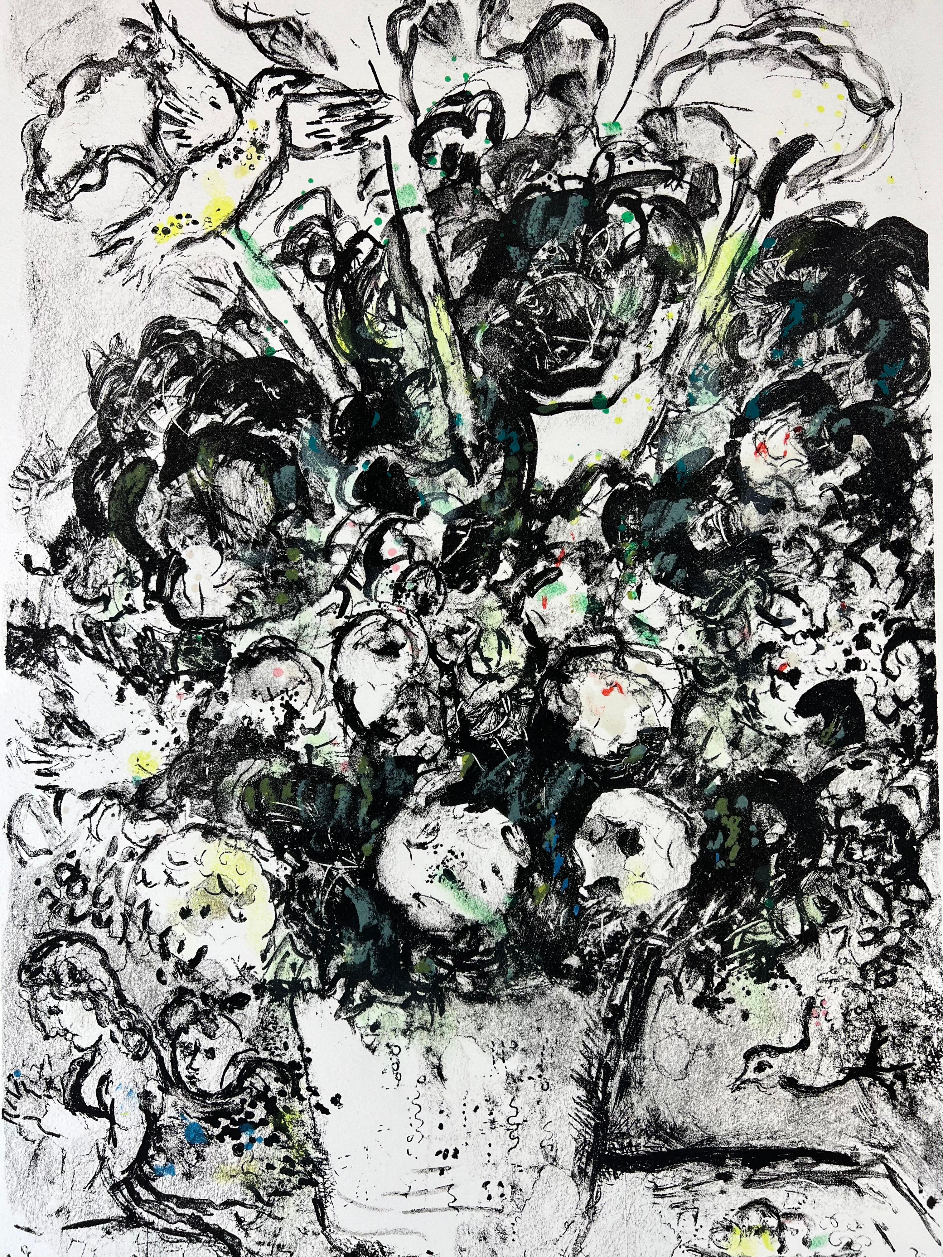 Marc Chagall - LE BOUQUET BLANC - Lithographie signée sur Arches - 1969 en vente 9