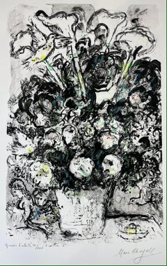 Marc Chagall – LE BOUQUET BLANC – hand-signed Lithograph on Arches - 1969