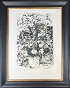 Marc Chagall - LE BOUQUET BLANC - Lithographie signée sur Arches - 1969