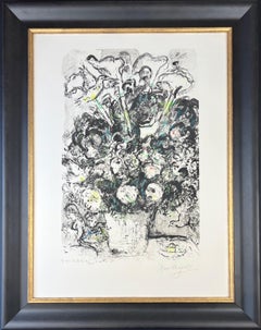 Vintage  Marc Chagall – LE BOUQUET BLANC – hand-signed Lithograph on Arches - 1969