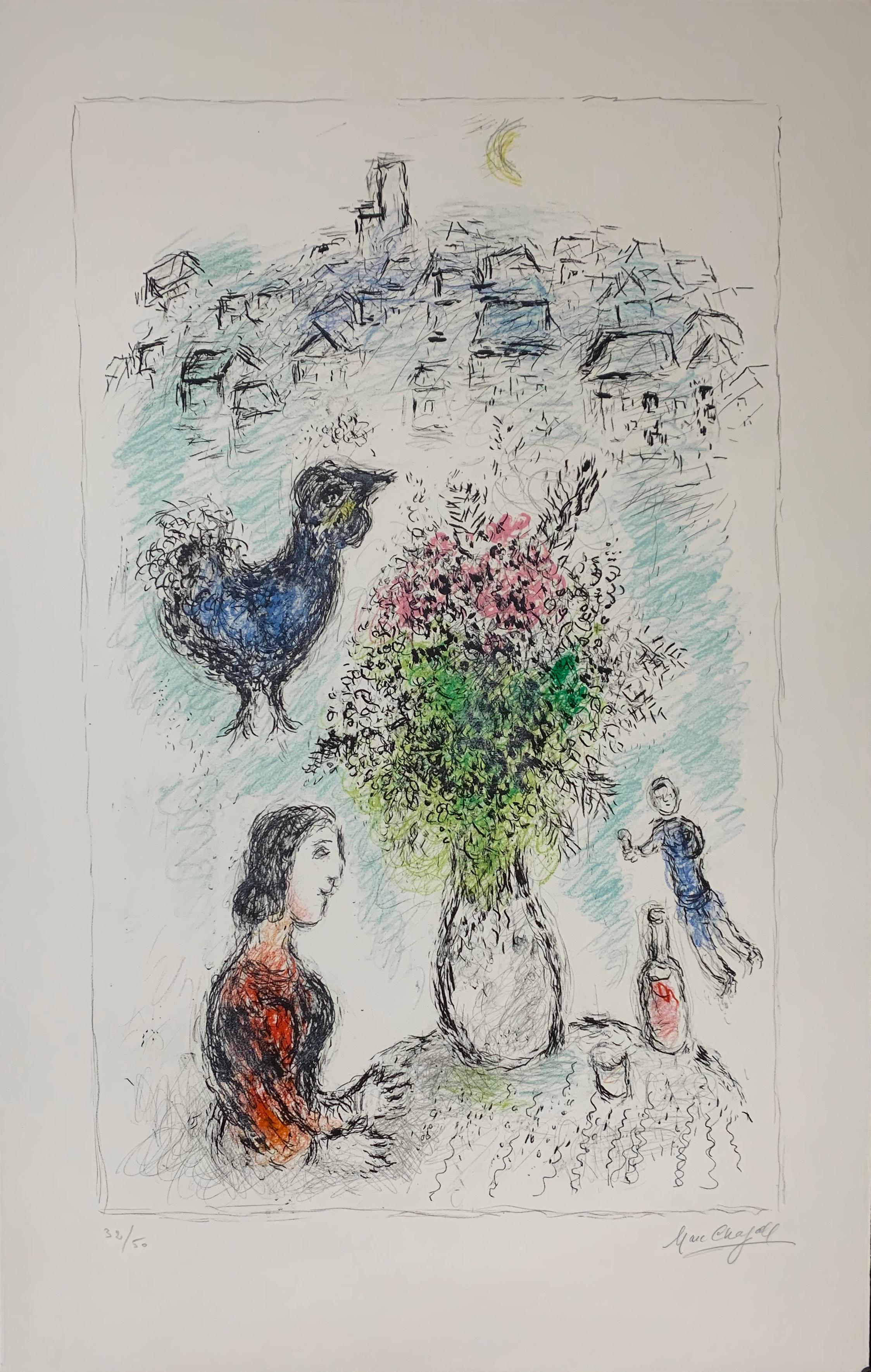 Marc Chagall, „Le Bouquet Rose“, Originallithographie im Angebot 1