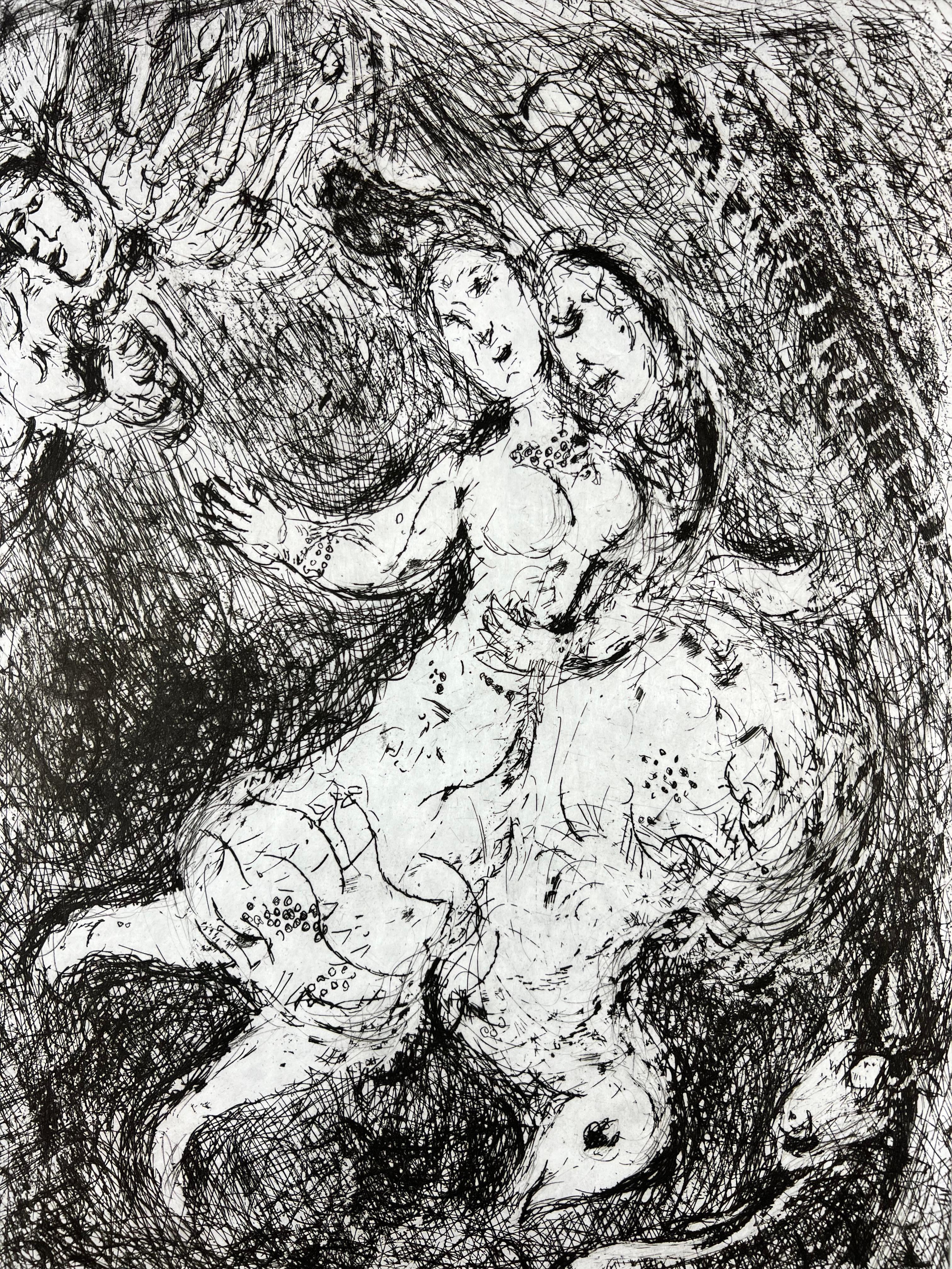 Marc Chagall – L’envolée – hand-signed etching on extremely fine japanese paper 3