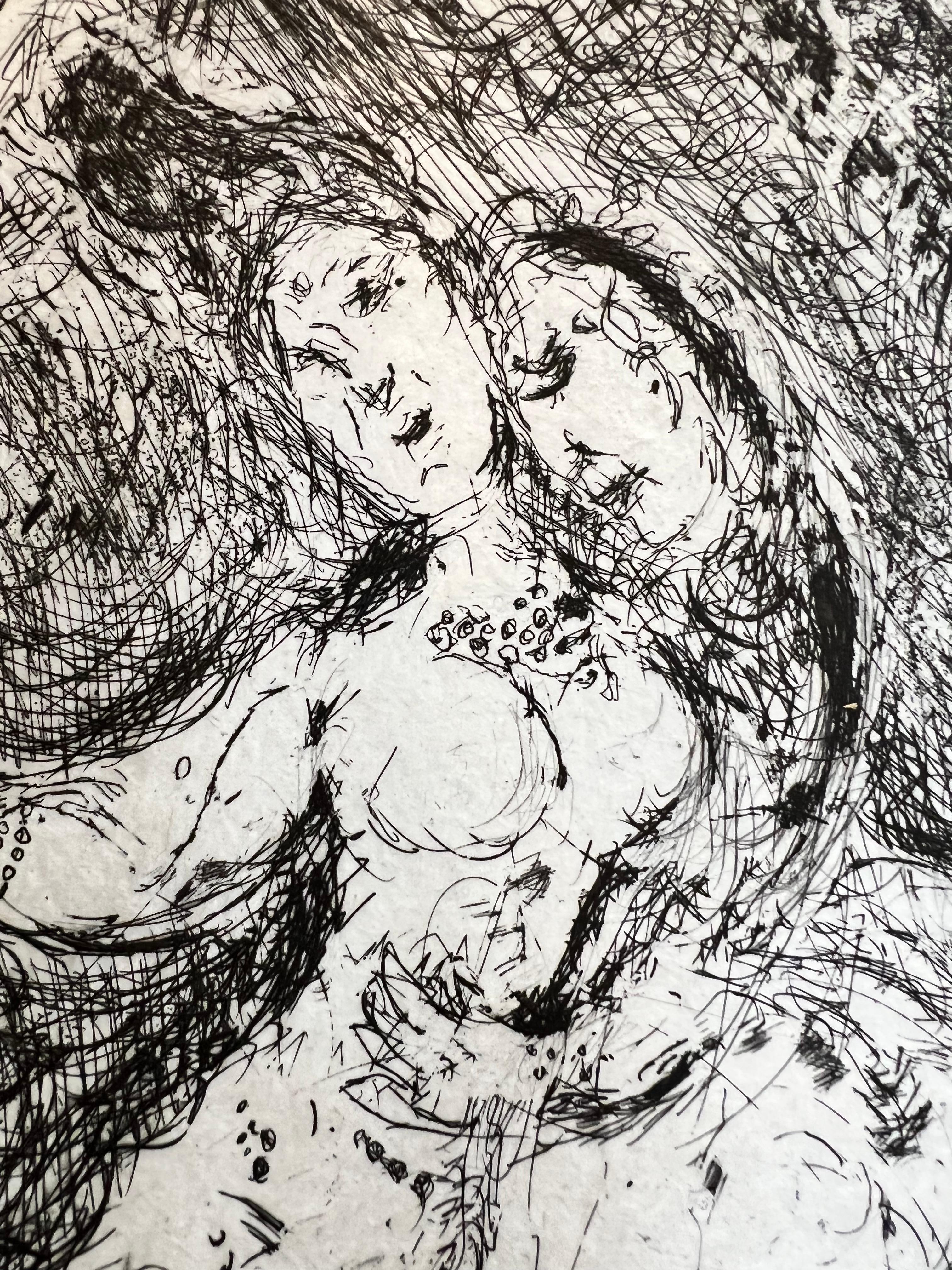 Marc Chagall – L’envolée – hand-signed etching on extremely fine japanese paper 2