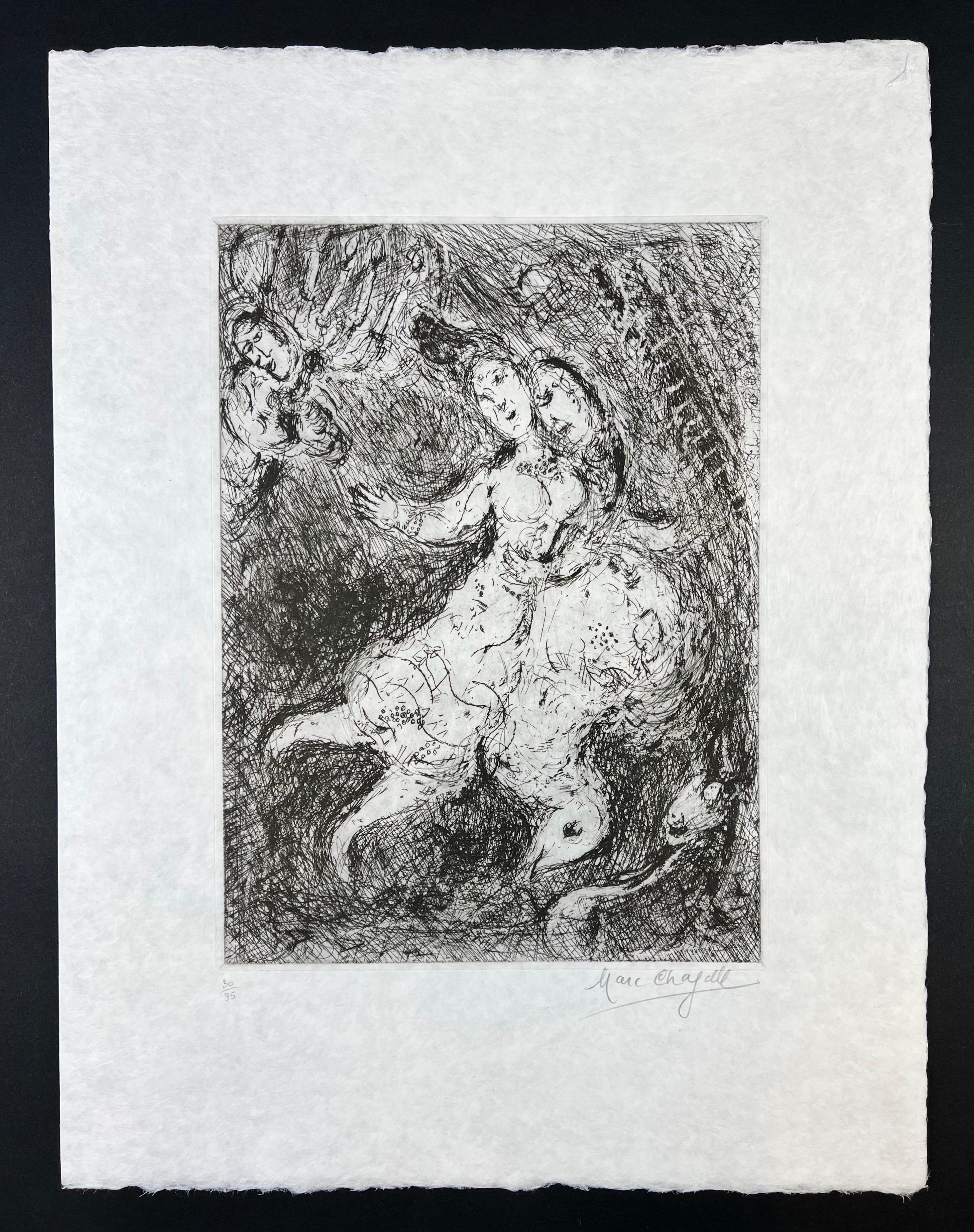 Marc Chagall – L’envolée – hand-signed etching on extremely fine japanese paper 4