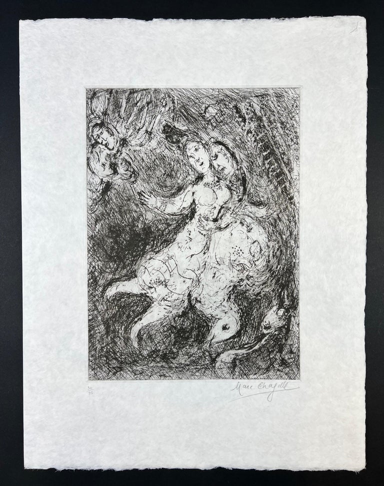 Marc Chagall – L’envolée – hand-signed etching on extremely fine japanese paper 5
