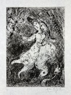 Marc Chagall – L’envolée – hand-signed etching on extremely fine japanese paper
