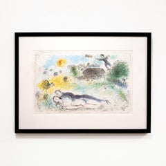 Marc Chagall "Les Amoureux a l’Isba" lithograph from Derriere le Miroir
