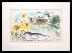 Marc Chagall "Les Amoureux a l’Isba" lithograph from Derriere le Miroir