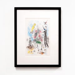 Marc Chagall "Les Lilas" lithograph from Derriere le Miroir