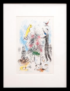 Marc Chagall "Les Lilas" lithograph from Derriere le Miroir