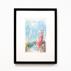 Marc Chagall "Maternite Rouge" litografía de Derriere le Miroir