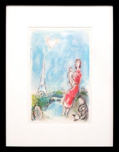 Marc Chagall "Maternite Rouge" litografía de Derriere le Miroir