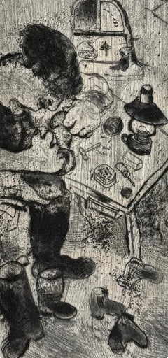 Marc Chagall, Maxime Teliatnikov, Cordonnier, extrait des Âmes mortes, 1923-1927
