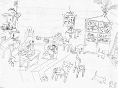 Marc Chagall, Meal in the Inn, from Nicolas Gogol, Dead Souls, 1923-1927