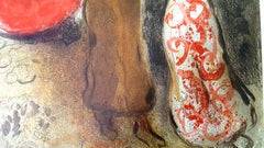 Marc Chagall -  Meeting of Ruth and Boaz - Original Lithograph