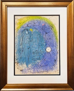 Marc Chagall "Mére et Enfant devant Notre-Dame" lithographie
