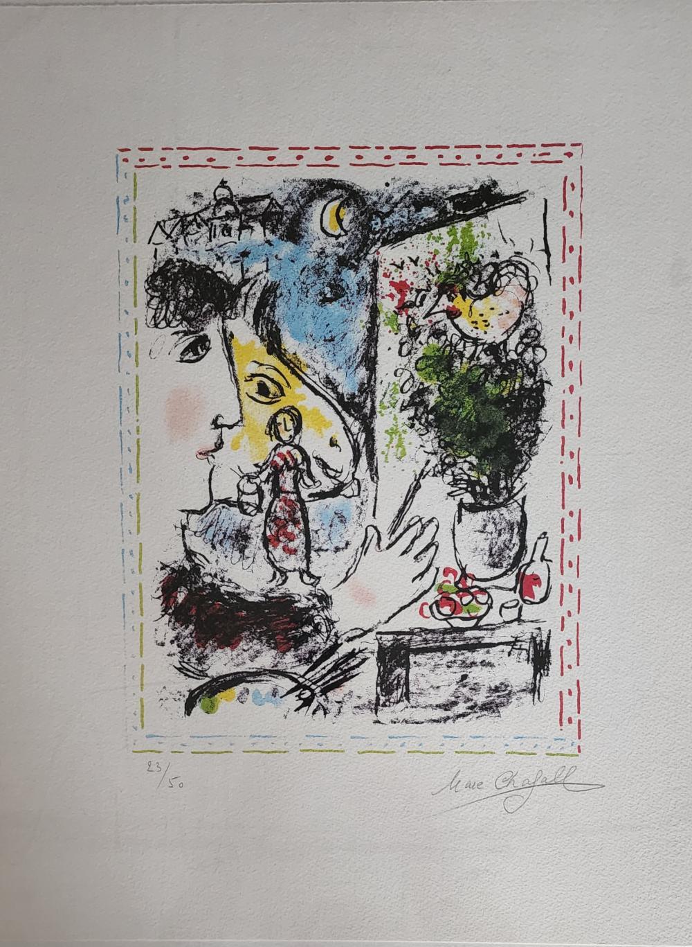 MARC CHAGALL „MONDE FAMILIER - 1983“ – Print von Marc Chagall