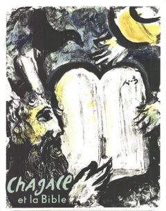 Used Marc Chagall 'Moses and the Tablets of The Law' 1962- Lithograph