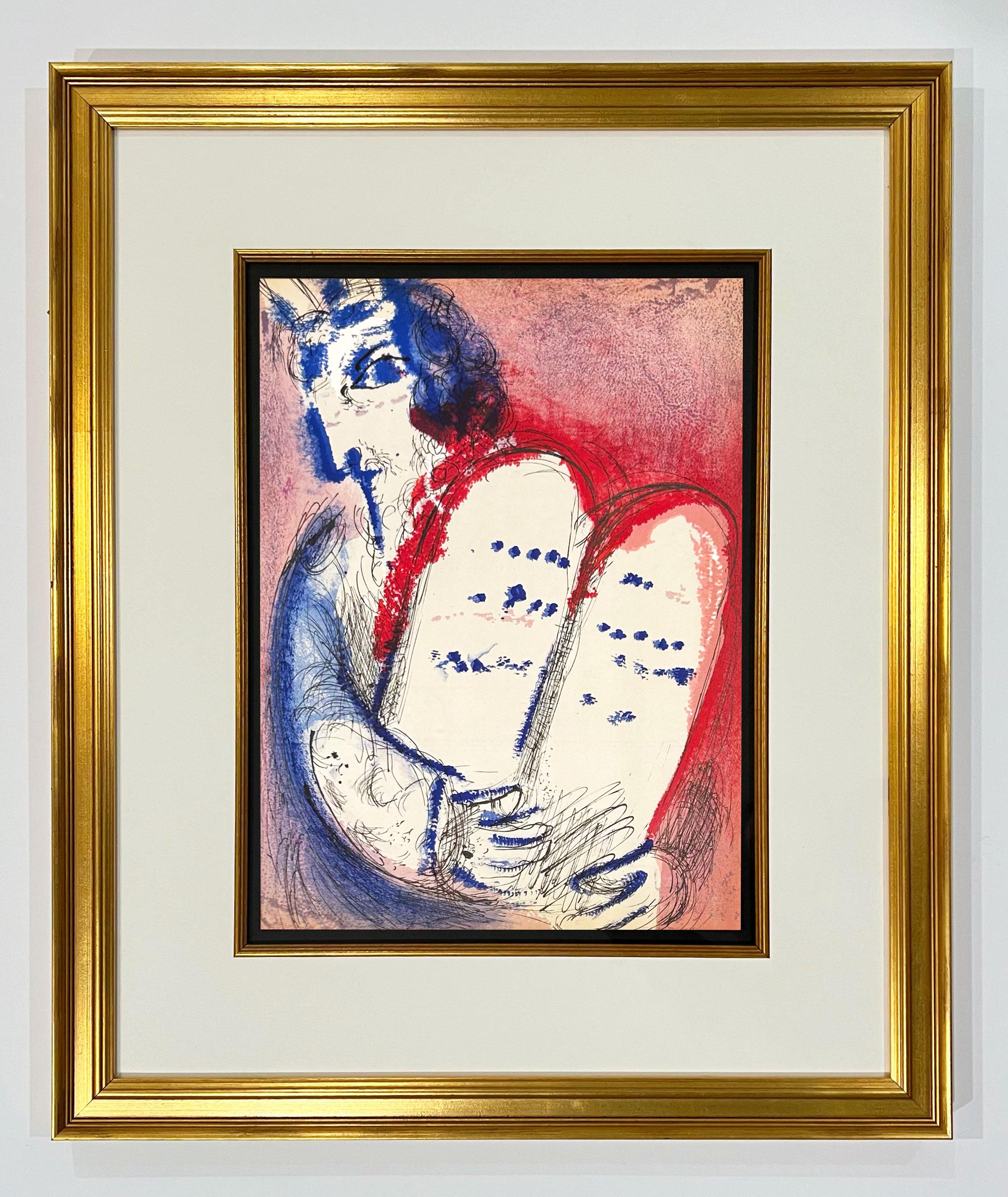 Marc Chagall Moses III, from The Bible Lithographs 1956 For Sale 1