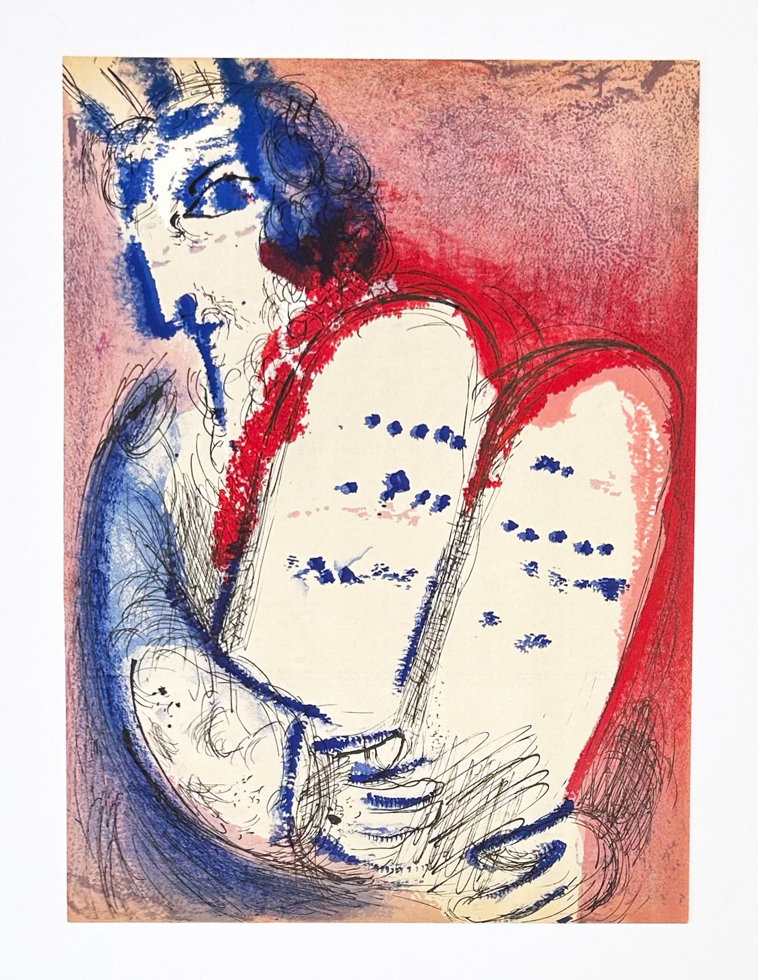 Marc Chagall Moses III, from The Bible Lithographs 1956 For Sale 2