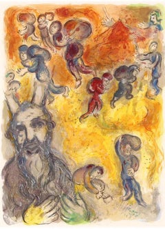 Marc Chagall 'Moses Sees the Suffering of His People, 1966' original lithograph