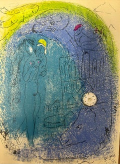 Marc Chagall, Mother & Child at Notre Dame, Litografia