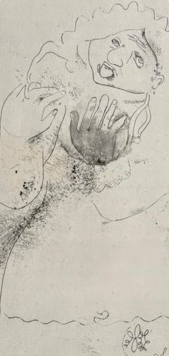 Marc Chagall, Mme Korobotchka, tirée des Âmes mortes, 1923-1927