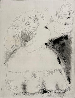Marc Chagall, Mme Korobotchka, tirée des Âmes mortes, 1923-1927