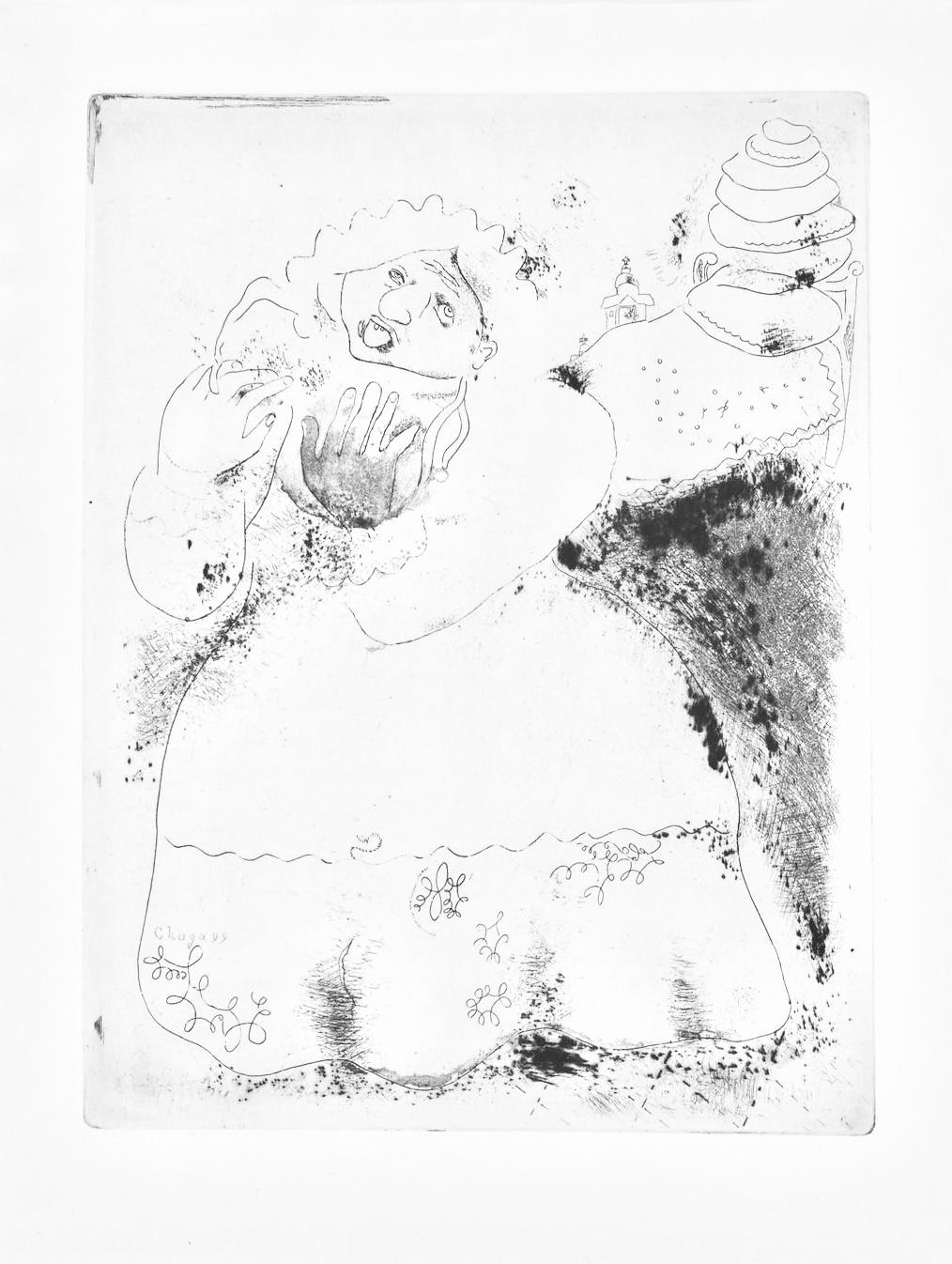 Marc Chagall, Mrs. Korobotchka, from Nicolas Gogol, Dead Souls, 1923-1927 For Sale 4
